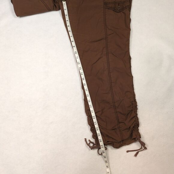 Vintage Y2K Fashion Bug Cargo Pants Womens 16 Brown Cinch Ankle Retro Grunge - Picture 10 of 15